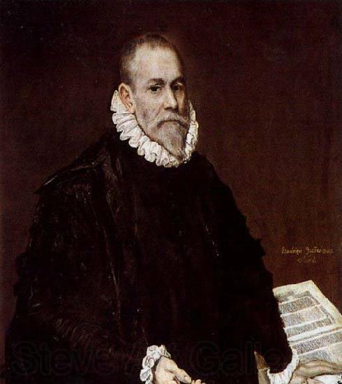 El Greco Portrait of Doctor Rodrigo de la Fuente Norge oil painting art